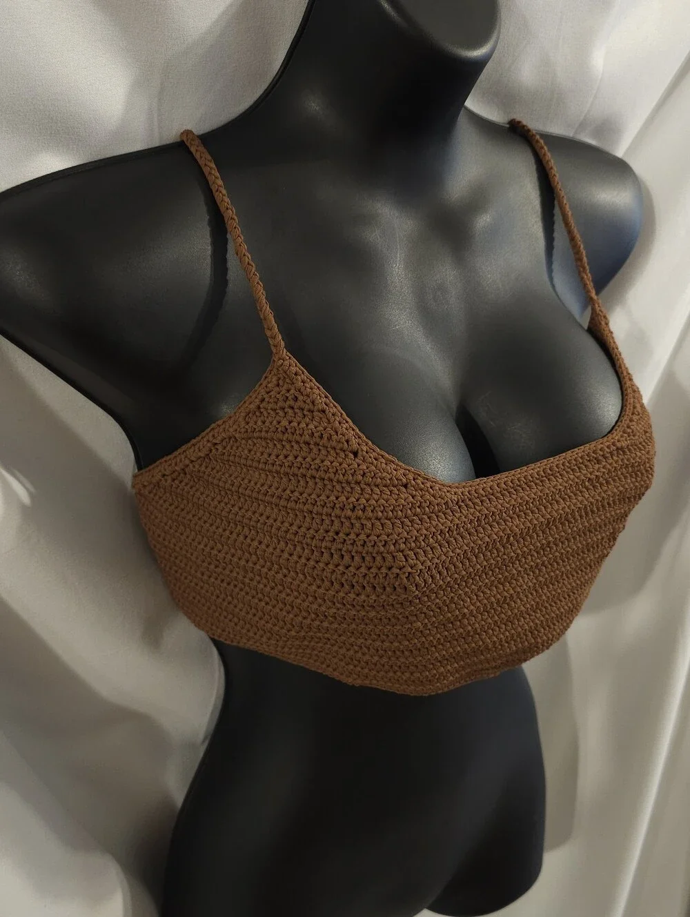 Skims Crochet Swim Scoop Bikini Top BT-SCP-2808 Jasper Size 4X (Runs Small)